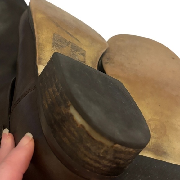 Michael Kors Dark Brown Charm Leather Tall Riding Boots Sz 9.5 - Picture 8 of 14